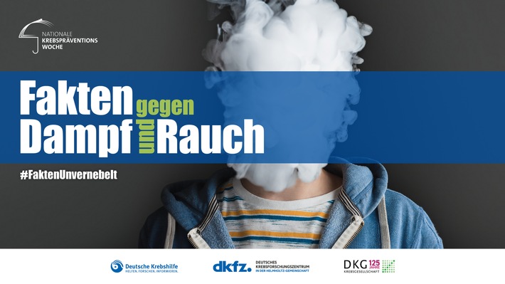 Rauchen und Dampfen: Deutsches Krebsforschungszentrum, Deutsche Krebshilfe und Deutsche Krebsgesellschaft fordern strengere Regeln