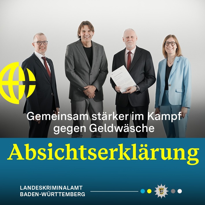 LKA-BW: Taskforce Finanzkriminalität Baden-Württemberg und Financial Intelligence Unit unterzeichnen gemeinsame Absichtserklärung