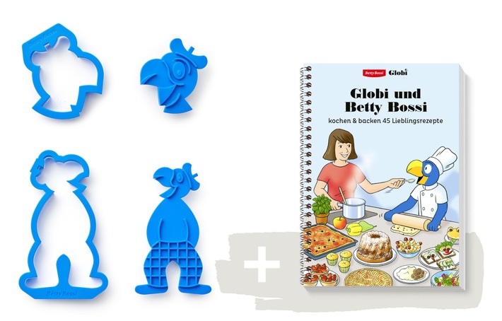 Schweizer Ikonen Globi und Betty Bossi kochen gemeinsam