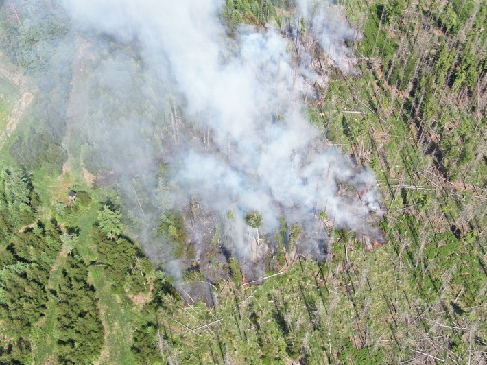 FW Kreis Soest: Waldbrand am Möhnesee - aktuell rund 300 Einsatzkräfte vor Ort