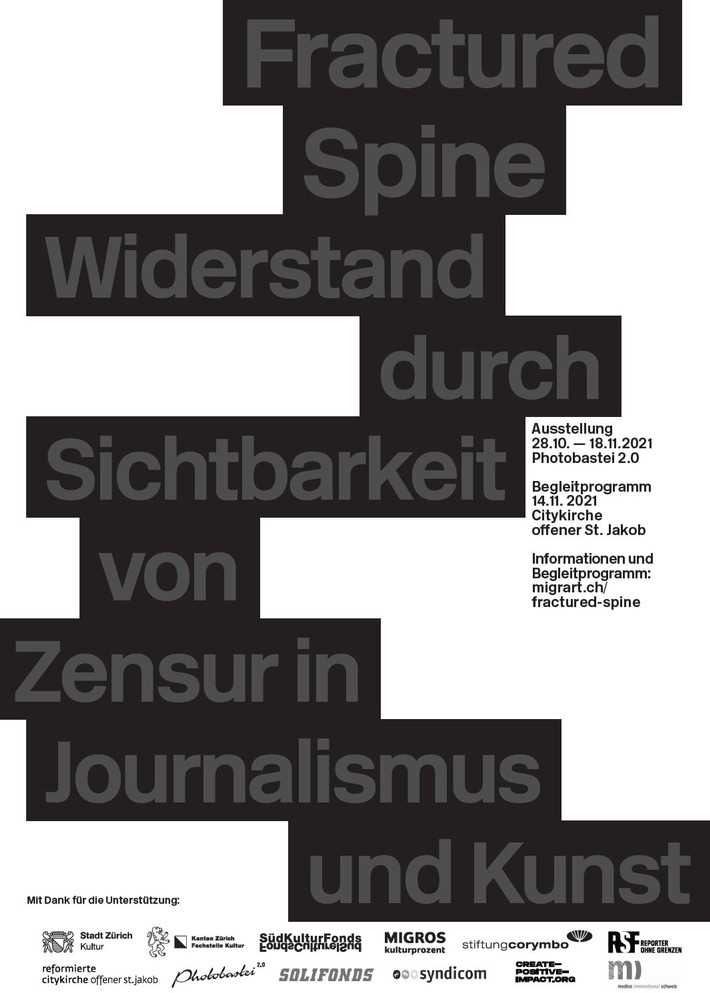 Fractured Spine - Widerstand durch Sichtbarkeit von Zensur in Journalismus & Kunst