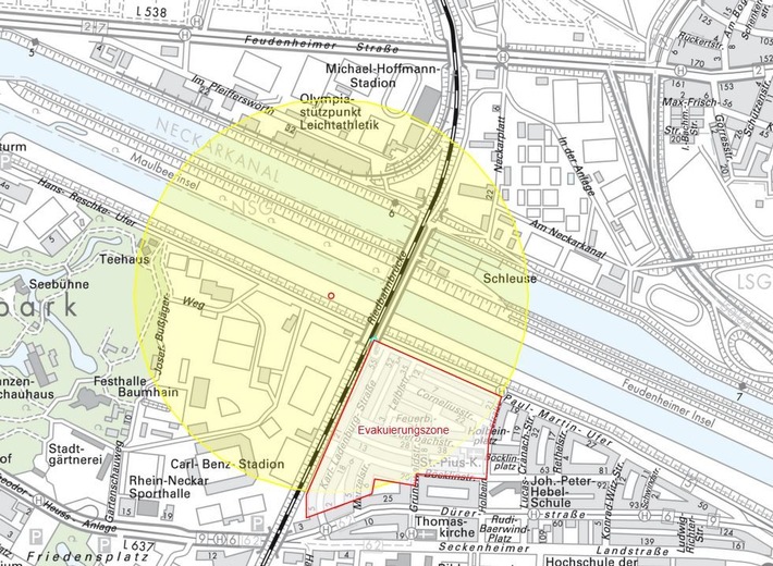 POL-MA: Mannheim: Bombenfund am Hans-Reschke-Ufer