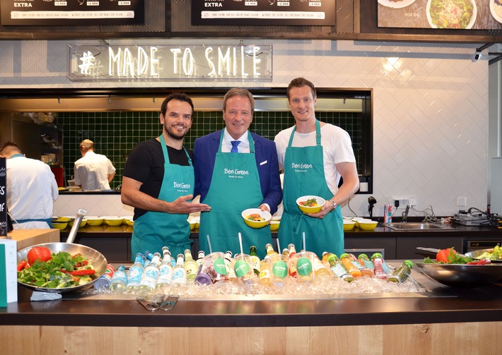 Marcell Jansen und Steffen Henssler eröffnen erstes "Ben Green"-Restaurant am Köln-Bonner Flughafen / Leckeres, gesundes und schnelles Essen ohne Zusatzstoffe