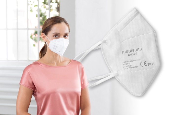 FFP2-Atemschutzmaske RM 100 von medisana überzeugt bei Stiftung Warentest in puncto Atemkomfort und Filterwirkung