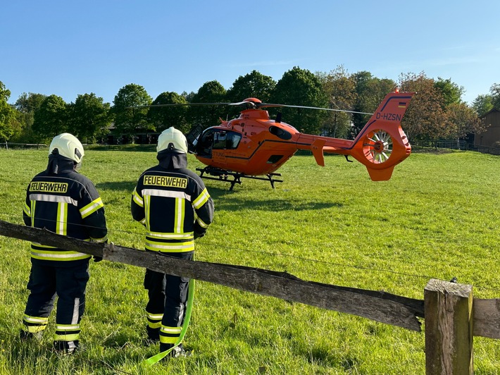 FW-EN: Rettungshubschrauber nach Reitunfall im Einsatz