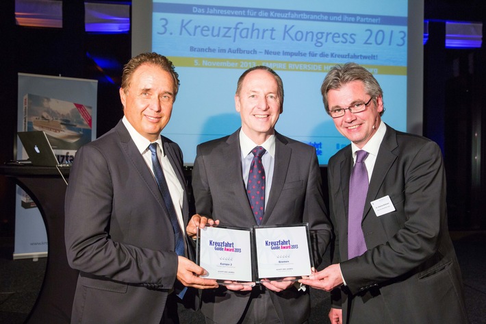 Kreuzfahrt Guide Award 2013: Doppelsieg für Hapag-Lloyd Kreuzfahrten mit der EUROPA 2 und der BREMEN (FOTO)