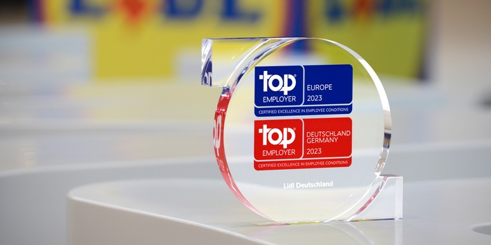 Lidl in Deutschland als Top Employer 2023 ausgezeichnet / Frische-Discounter erhält renommierte Auszeichnung als "Top Employer 2023" für herausragende Mitarbeiterorientierung