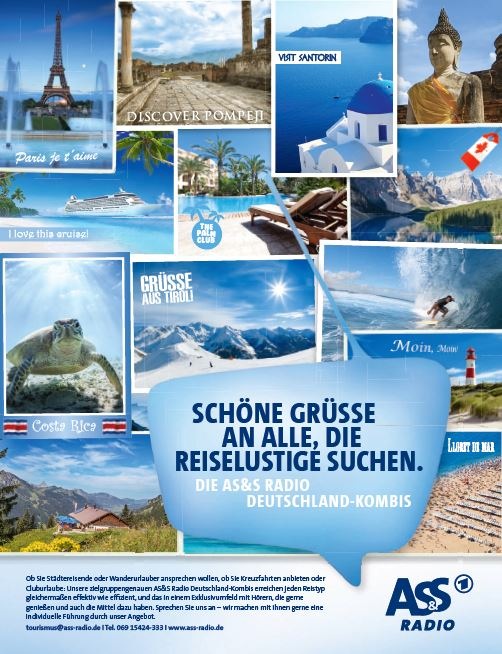 Tourismus / AS&amp;S Radio bricht innerhalb der Tourismus Branche zu neuen Ufern auf