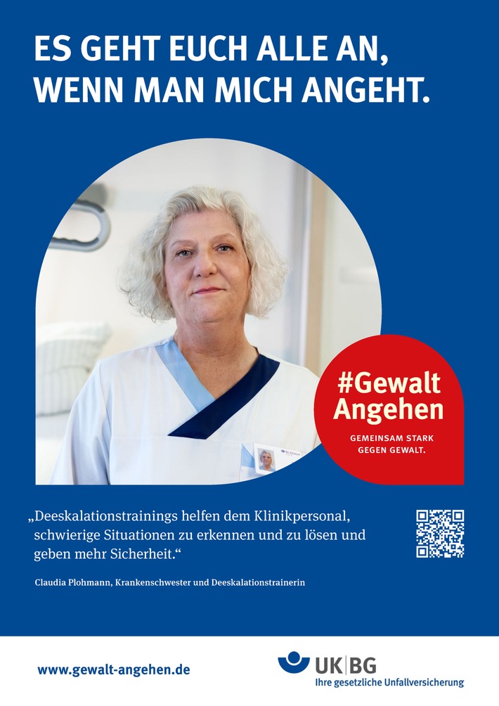 "Gewalt im Krankenhaus sollte absolut tabu sein" / Gesetzliche Unfallversicherung weitet Kampagne #GewaltAngehen auf Gesundheitsdienst aus