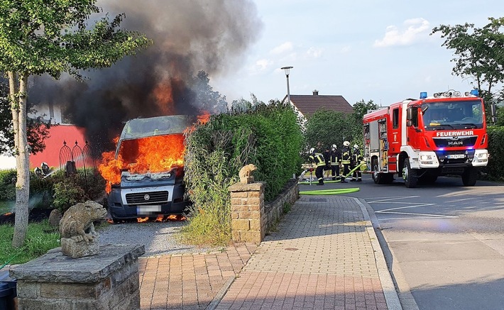 FW-EN: Brand eines Wohnmobils, zweimal Tiere in Notlage, Verkehrsunfall