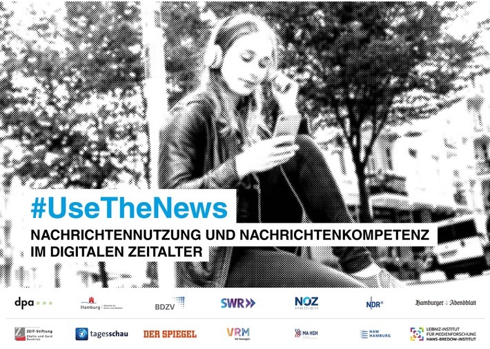 "use the news - Nachrichtennutzung und Nachrichtenkompetenz im digitalen Zeitalter" - Forschungsprojekt von dpa zusammen mit Partnern aus Medien, Wissenschaft, öffentlichen Institutionen und Zivilgesellschaft / Weiterer Text über ots und www.presseportal.de/nr/8218 / Die Verwendung dieses Bildes ist für redaktionelle Zwecke honorarfrei. Veröffentlichung bitte unter Quellenangabe: "obs/dpa Deutsche Presse-Agentur GmbH/Grafik: dpa"