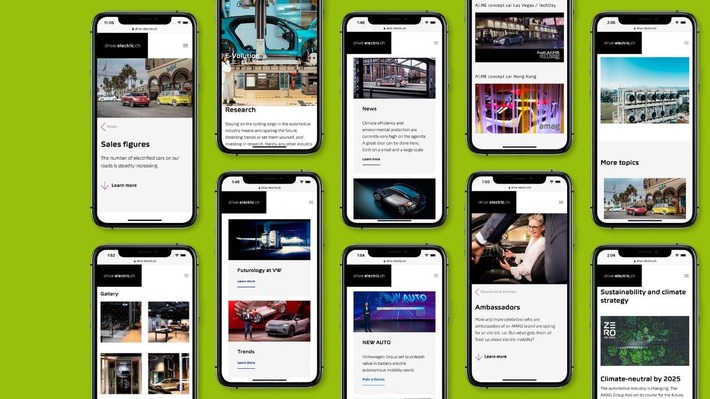 Die AMAG lanciert die neue Plattform "drive-electric.ch" rund um die Elektromobilität / Die Zukunft ist elektrisch