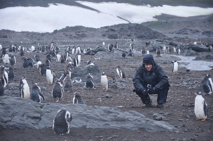 "SOS vom Südpol": ZDF-Südamerika-Korrespondent Andreas Wunn erkundet für "planet e." das schmelzende Eis der Antarktis (FOTO)