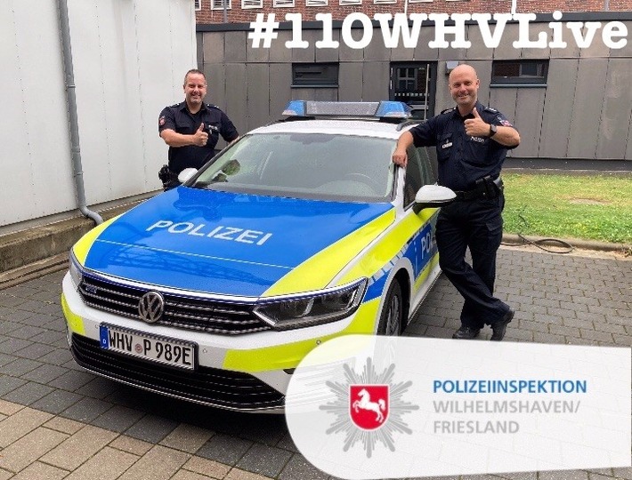 POL-WHV: Das Social-Media-Team der Polizeiinspektion Wilhelmshaven/Friesland twitterte unter dem Hashtag #110WHVLive 12-Stunden das Einsatzgeschehen in Wilhelmshaven