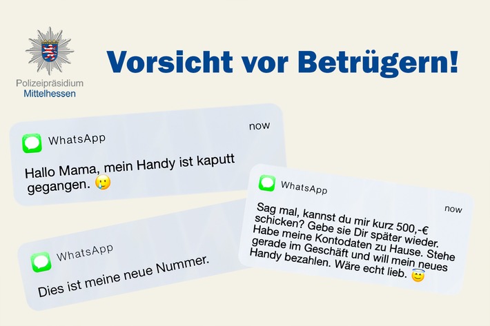 POL-GI: Achtung! Kripo Gießen warnt vor Betrugsmasche über Messenger Dienst