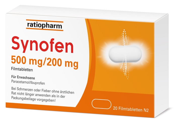 Neues Schmerzmittel rezeptfrei erhältlich / Synofen von ratiopharm: schnell, stark und gut verträglich bei Schmerzen