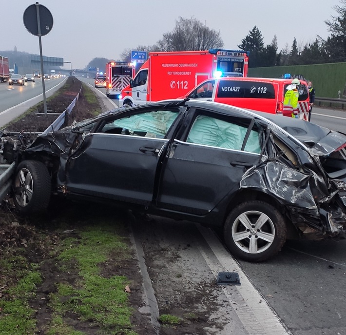 FW-OB: Schwerer Verkehrsunfall auf der Autobahn A2
