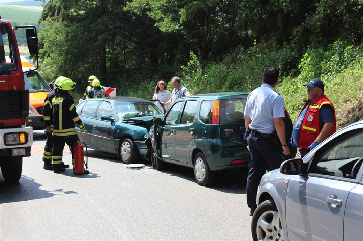 POL-PDMT: Verkehrsunfall mit zwei leichtverletzten Personen