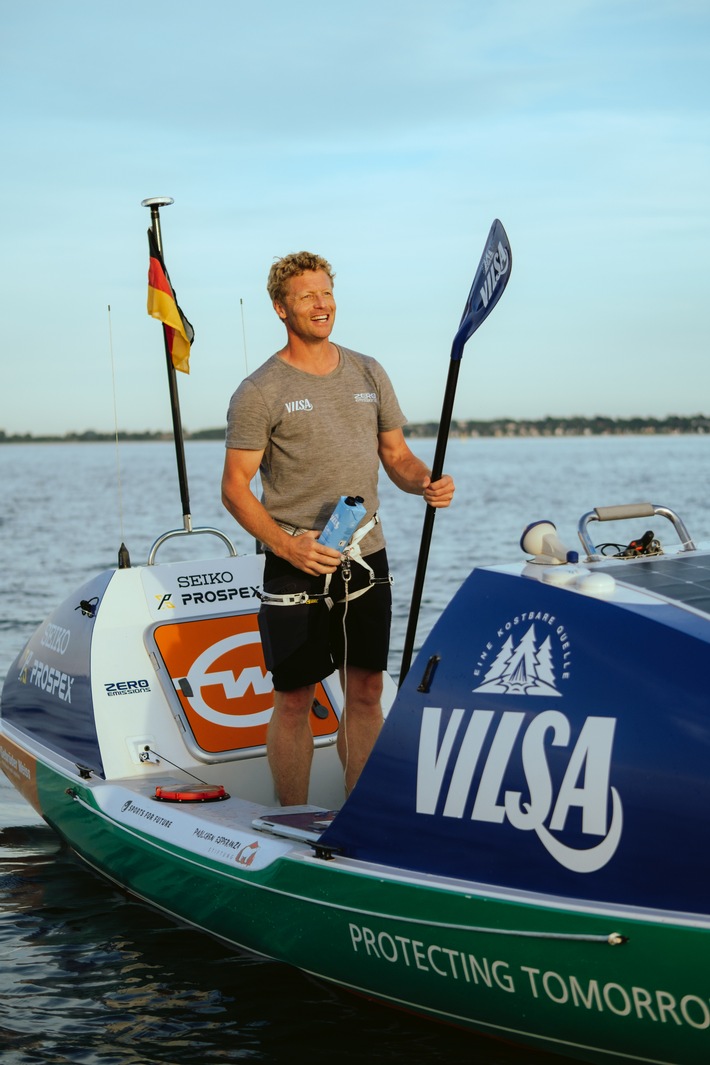 Spektakuläre Reise über den Atlantik beginnt: VILSA unterstützt Klimaschutz-Expedition auf dem SUP