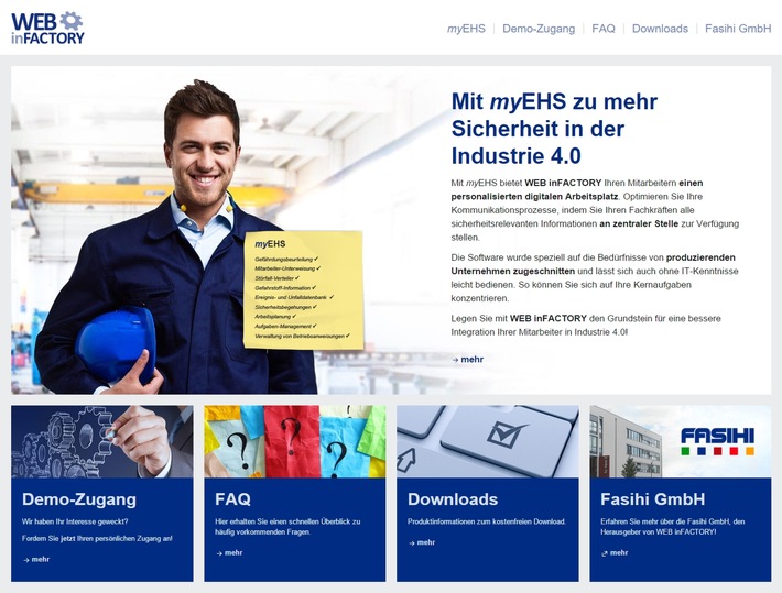 Neu: Digitaler Arbeitsplatz für mehr Sicherheit im Produktionsprozess / myEHS - Webbasierte Software von Fasihi für die Bereiche Umweltschutz, Gesundheit und Sicherheit