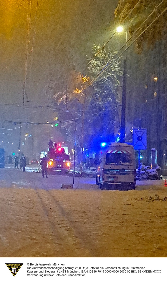 FW-M: Schneechaos in Bayern (Stadtgebiet)