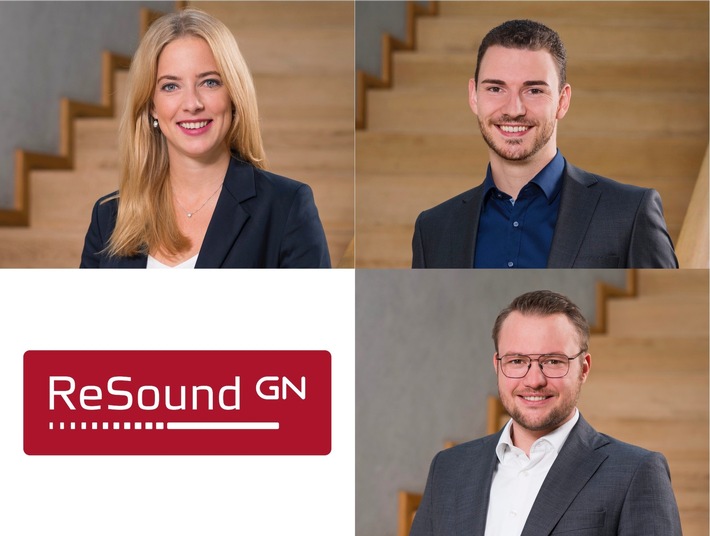 3-fache Verstärkung für Vertriebsteam von ReSound und Interton: Mit Jördis Cohrs, Michael Mark und Sebastian Wülfing setzt GN erneut auf branchenerfahrene Kundenbetreuer, Vertriebsleiter Kay Stamer verabschiedet sich