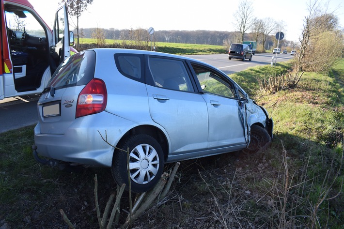 POL-HF: Unfall unter dem Einfluss von Betäubungsmitteln- Verursacher leicht verletzt