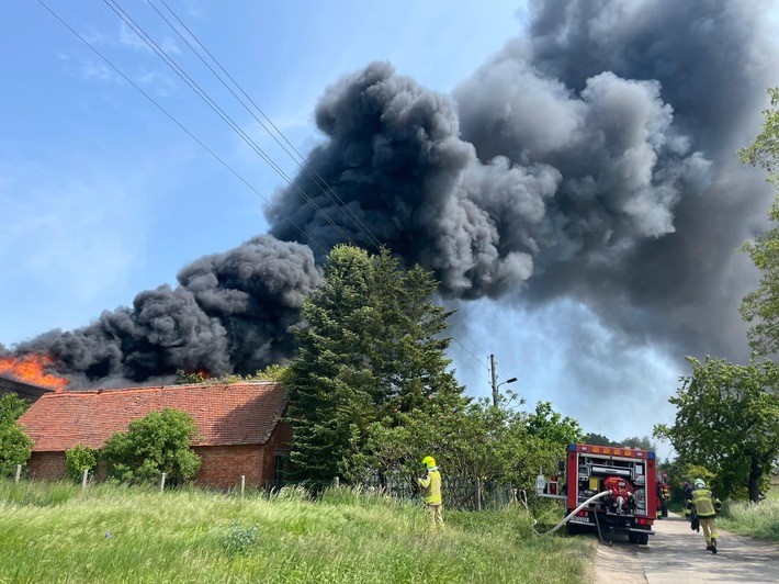 POL-NB: Scheunenbrand in 17153 Kittendorf (LK Mecklenburgische Seenplatte)