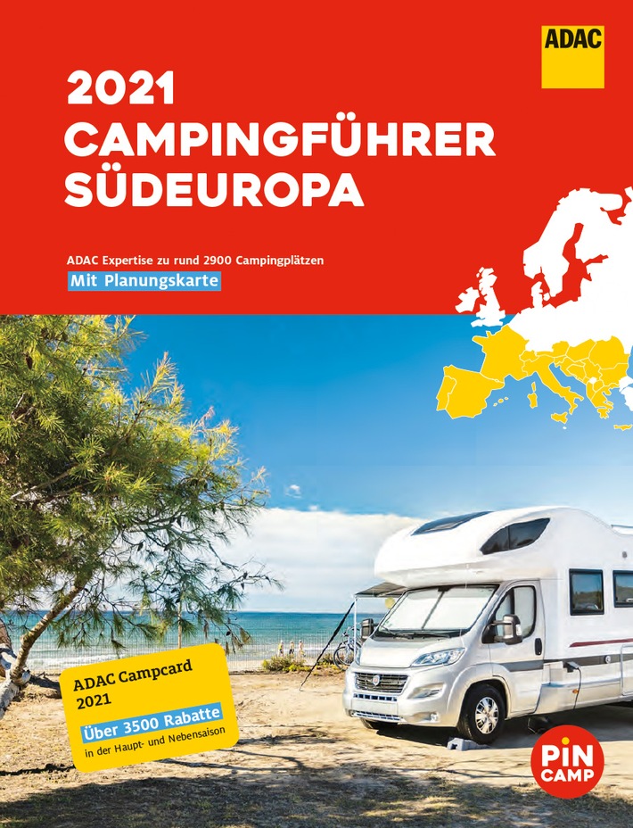 ADAC Campingführer und PiNCAMP - Preisvergleich zur Campingsaison 2021 / Deutsche Campingplätze gehören zu den günstigten in Europa