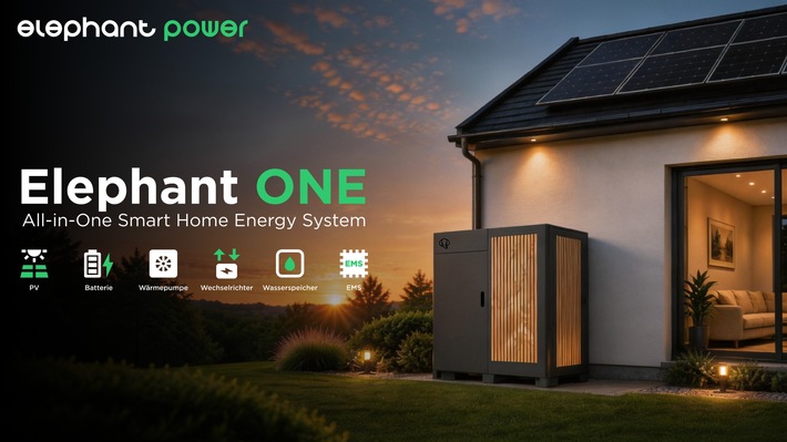 Elephant Power präsentiert auf der EM-Power Europe ein integriertes Plug-and-Play Outdoor-Energiesystem für PV, Batterie und Wärmepumpe