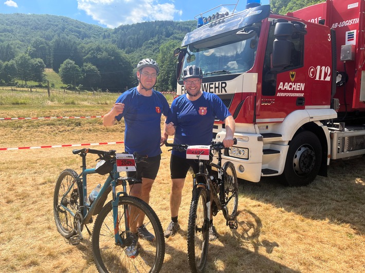 FW-KLE: Team Feuerwehr Kleve erfolgreich bei der Feuerwehr-Mountainbike-Meisterschaft in der Eifel