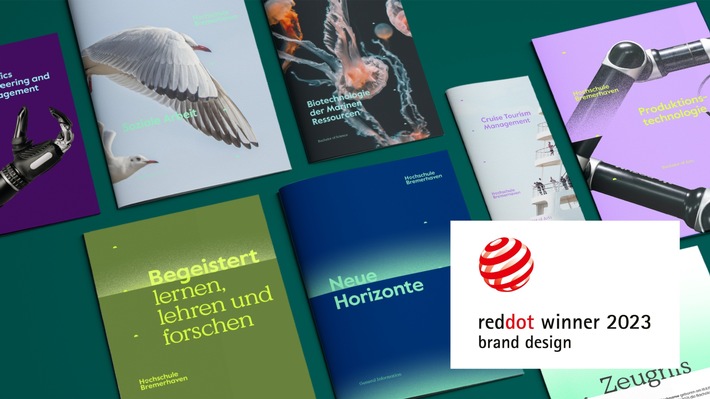 Ausgezeichnet: Der neue Markenauftritt der Hochschule Bremerhaven erhält internationalen Red Dot Communication Award 2023