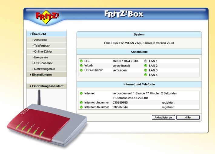 AVM FRITZ!Box Upgrade / Downloadstart für neue FRITZ!Box-Firmware / Kostenfreies Upgrade liefert Mehrwert bei DSL, VoIP und WLAN