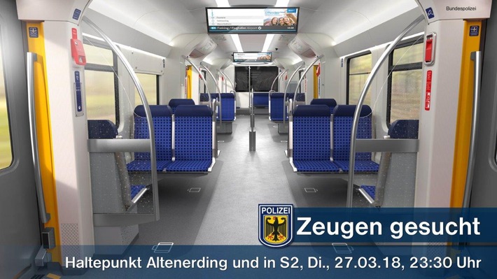 Bundespolizeidirektion München: Aggressiver Reisender in S2 - Körperliche Auseinandersetzungen an Haltepunkt und in S-Bahn - Zeugen gesucht