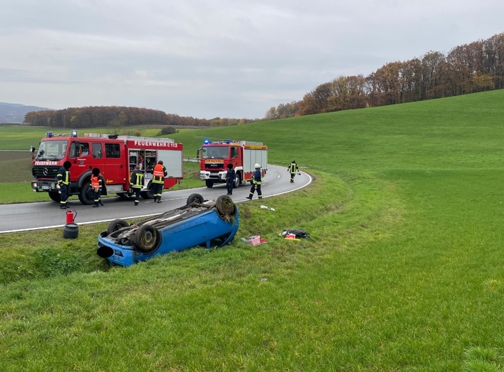 POL-PDKL: Auto auf L 386 überschlagen