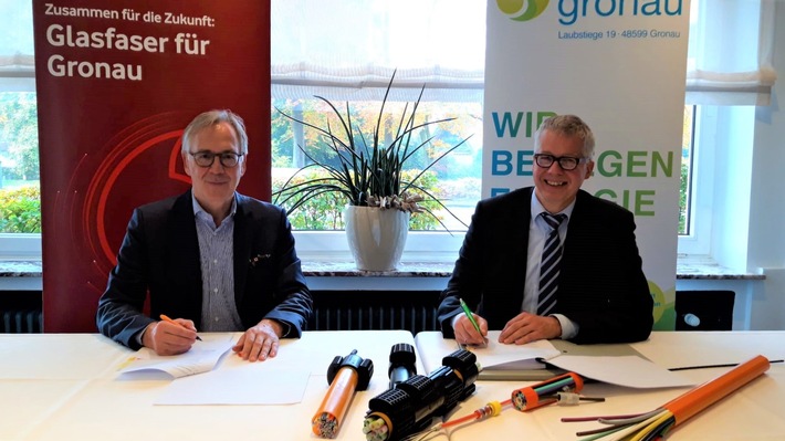 Highspeed-Internet für Gronau: Stadtwerke Gronau und Vodafone bauen hochmodernes Glasfaser-Netz