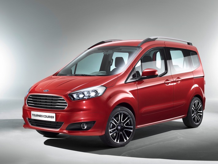 Ford öffnet in Genf erstmals den Vorhang für den neuen Tourneo Courier, das vierte Modell der Tourneo-Reihe (BILD)