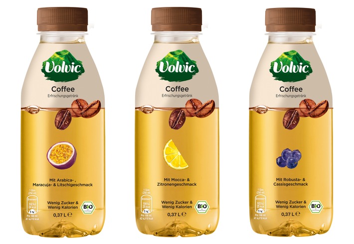 Volvic Coffee: Kaffeenote mit Fruchtkonzert / Ab sofort kann Kaffee auch erfrischen ohne Koffeinschock, selbstverständlich!