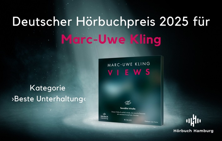 Deutscher Hörbuchpreis 2025 für Marc-Uwe Kling: »VIEWS« ist ›Beste Unterhaltung‹