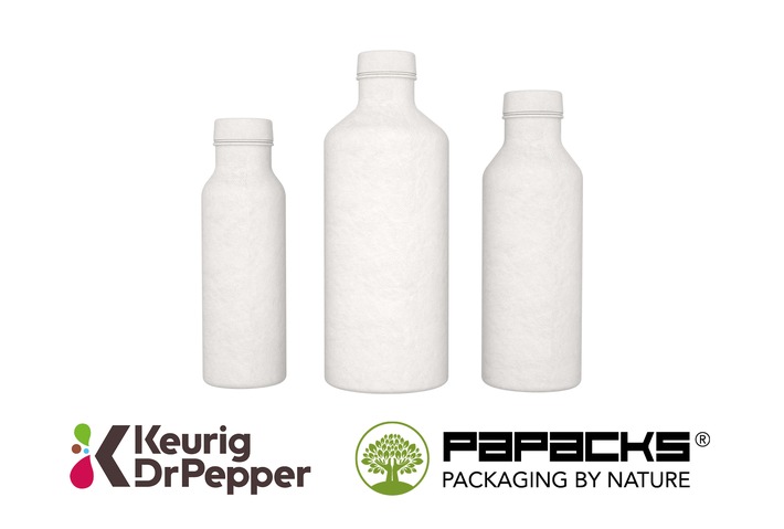 PAPACKS® startet die Zusammenarbeit mit Keurig Dr Pepper für die Entwicklung einer recycelbaren und kompostierbaren Papierflasche als Monomaterial aus nachwachsenden Rohstoffen