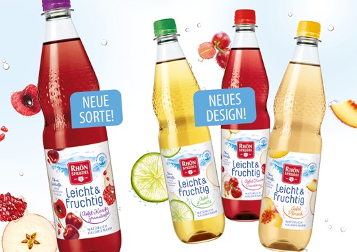 Presseinformation RhönSprudel: Leicht &amp; fruchtig mit neuer Sorte und in frischem Design