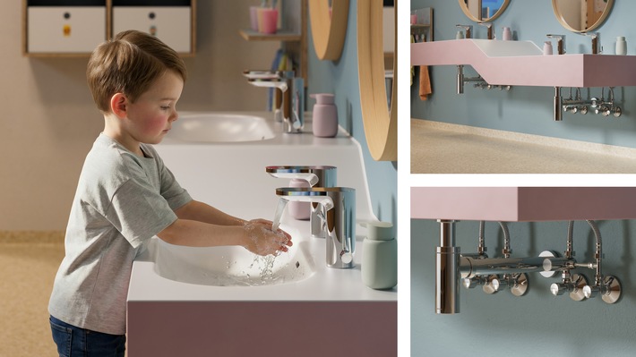 Intelligente Nachrüstlösung am Waschtisch / Das SCHELL Eckventil-Thermostat für maximale Anwendersicherheit