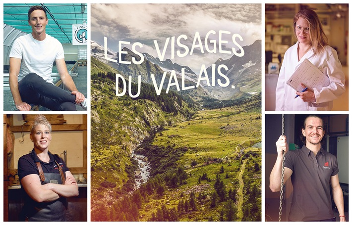 Les Visages du Valais - Belinda (bouchère), Wendy (chercheuse EPFL), Sandro (bains thermaux), Robin (Spiruline).
