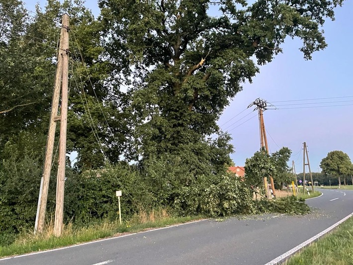FW-Schermbeck: Sturmschaden an der Malberger Straße