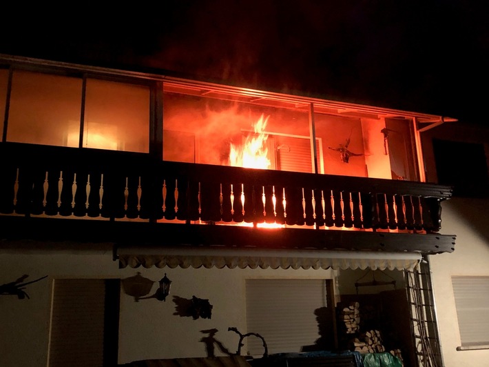 POL-PDTR: Balkonbrand in Einfamilienhaus in Hettenrodt