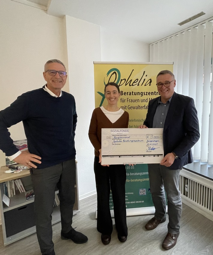 DPolG Niedersachsen: für den Sozialfonds der Polizei e.V.: Sozialfonds der Polizei e.V. leistet Spende in Höhe von 5000 Euro an Ophelia Beratungszentrum