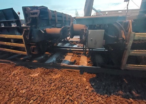 BPOL-FL: Autozug bei Rangierfahrt entgleist