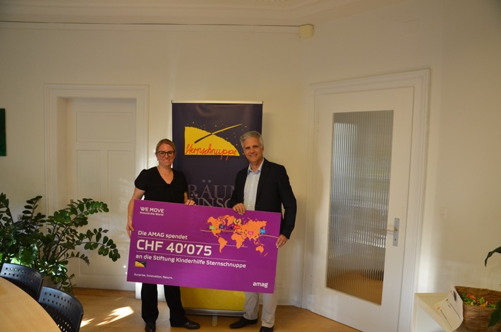 AMAG spendet 40&#039;075 Franken an Stiftung Kinderhilfe Sternschnuppe