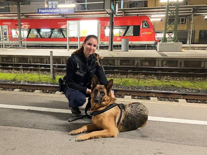 BPOLI-KN: Allein im Zug - Bundespolizei nimmt Schäferhündin in Obhut