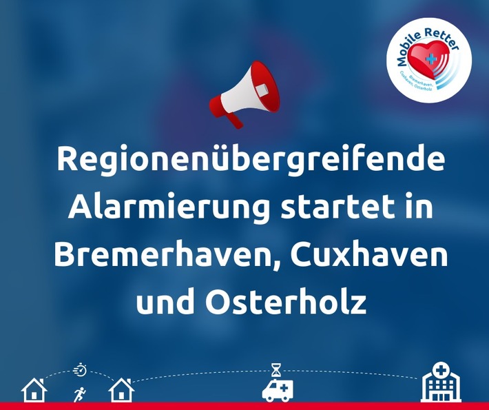 FW Bremerhaven: Pressemitteilung zum Start &quot;Regionenübergreifende Alarmierung des Systems &quot;Mobile Retter&quot;